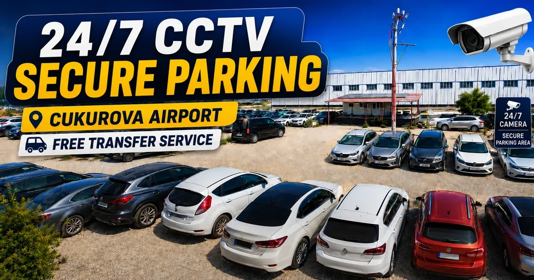 Secure Parking with 24/7 Cameras — Çukurova Airport Deniz Otopark