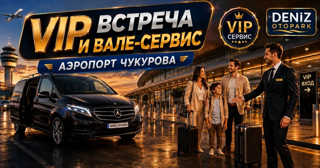 VIP-встреча и услуга парковщика — Deniz Otopark, аэропорт Чукурова